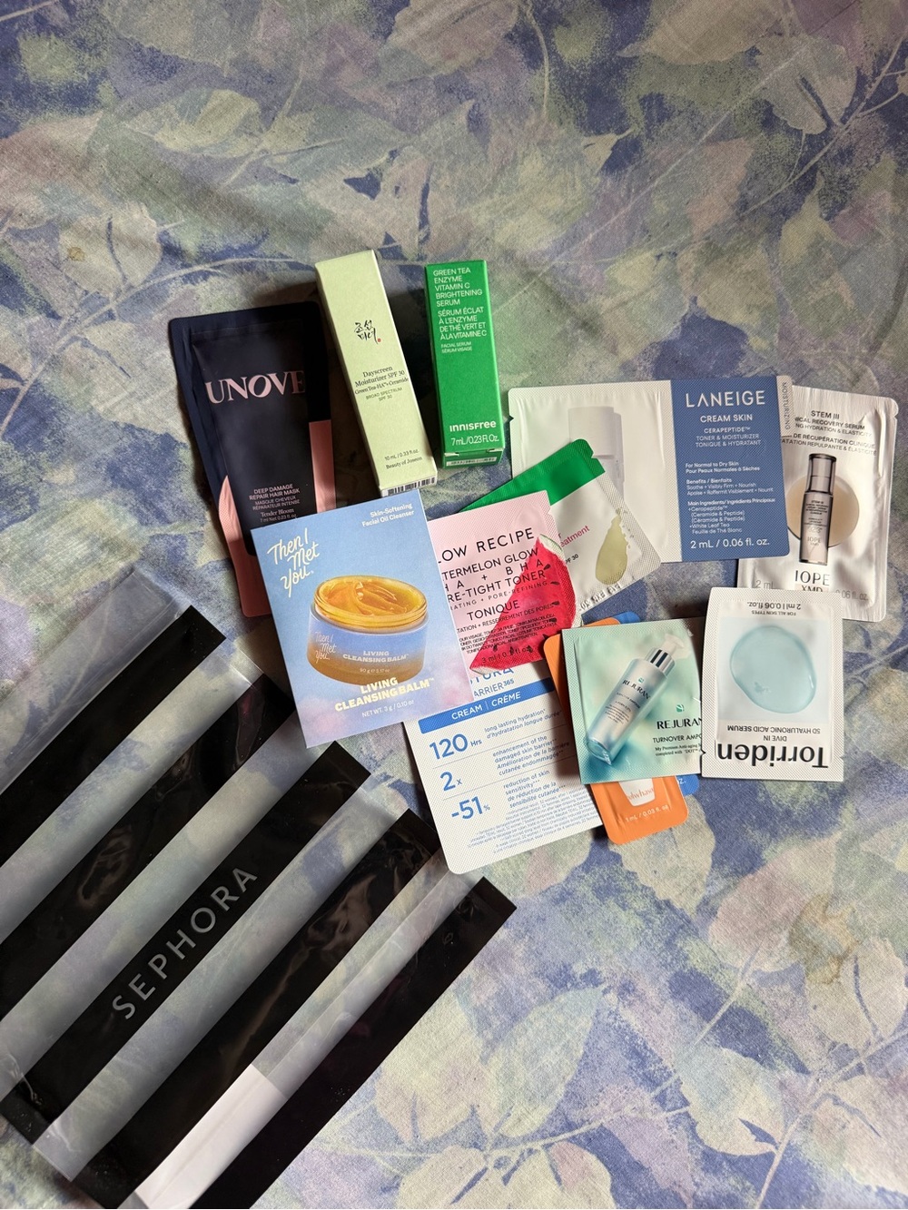 sephora skincare samples bag